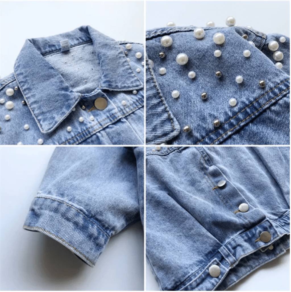Pearls and All Denim Set