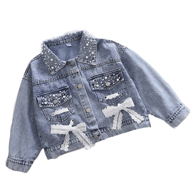 Denim jacket with diamonds hotsell