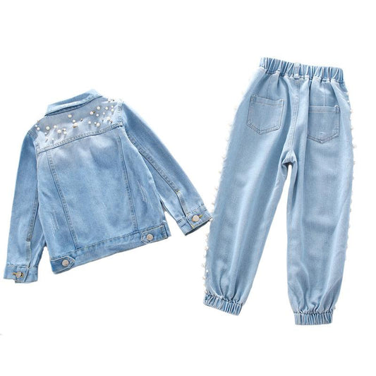 Pearls and All Denim Set